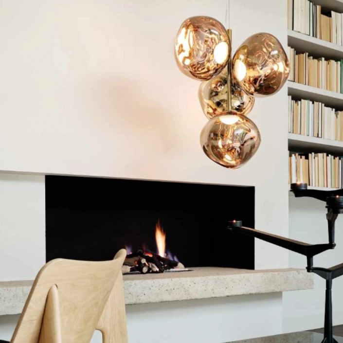 Suspension Melt mini chandelier - Tom Dixon - finition gold