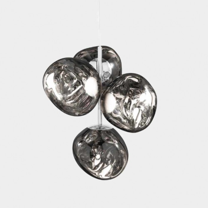 Suspension Melt mini chandelier - Tom Dixon - finition silver