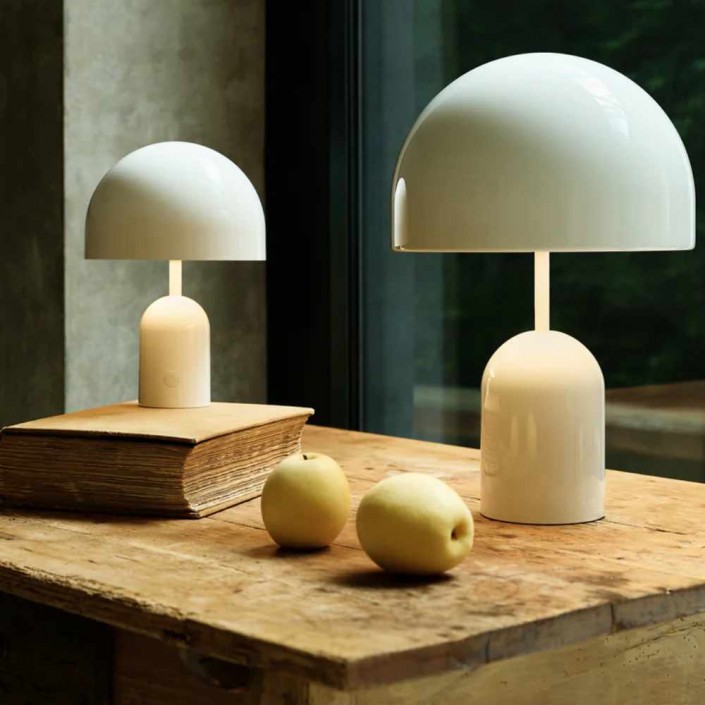Lampe à poser Bell portable - Tom Dixon - finition mastic