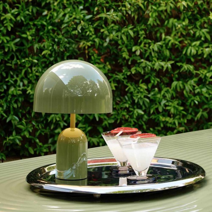 Lampe à poser Bell portable - Tom Dixon - finition moss