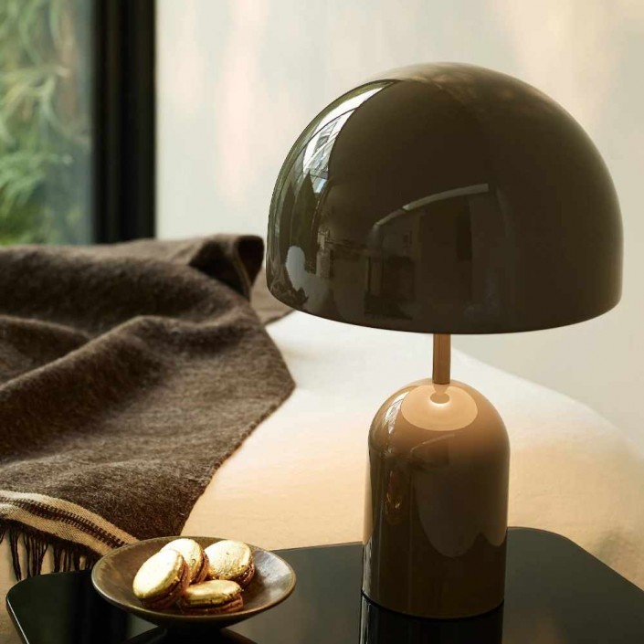 Lampe à poser Bell portable - Tom Dixon - finition taupe