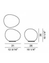 dimension Lampe de table Poly Gregg Média Foscarini Valente Design