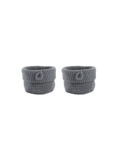 Lot de 2 corbeilles Confetti petit modèle gris de la marque Zone