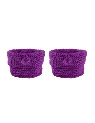 Lot de 2 corbeilles Confetti petit modèle violet de la marque Zone