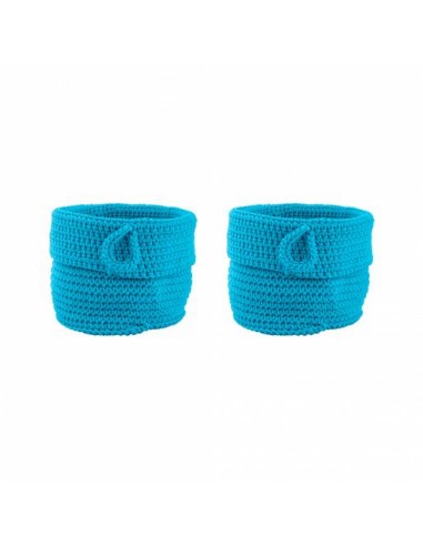 Lot de 2 corbeilles Confetti petit modèle turquoise  de la marque Zone