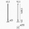 Dimensions lampadaire Seki-Han - Flos