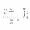 Dimensions suspension Luce Sferica S1 - Flos