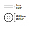 Dimensions cache pour base de fixation - LODES