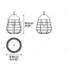 Dimensions lampe à poser d'extérieur Stitch - LODES - médium