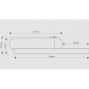 Dimensions lampe de table ISP - DCW - Finition or/marbre blanc