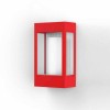 Applique murale d'extérieur Brick - Roger Pradier - finition rouge signalisation