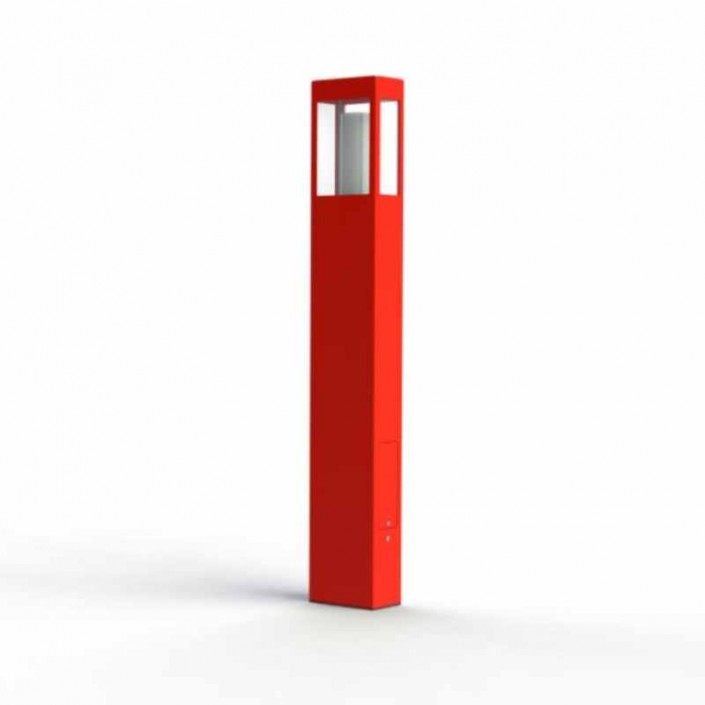 Borne Brick Modèle 4 - Roger Pradier - finition rouge signalisation