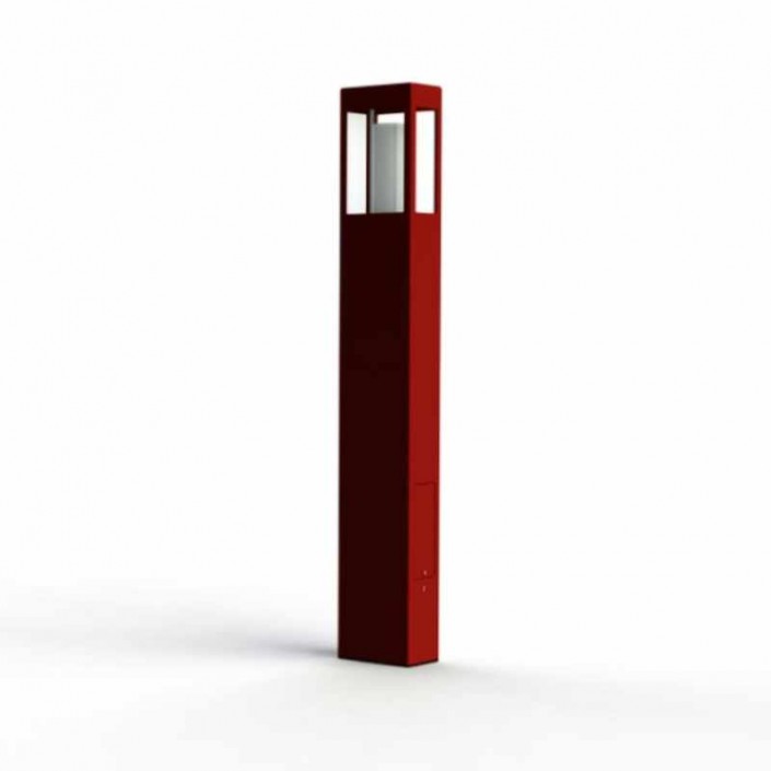 Borne Brick Modèle 4 - Roger Pradier - finition rouge tomate