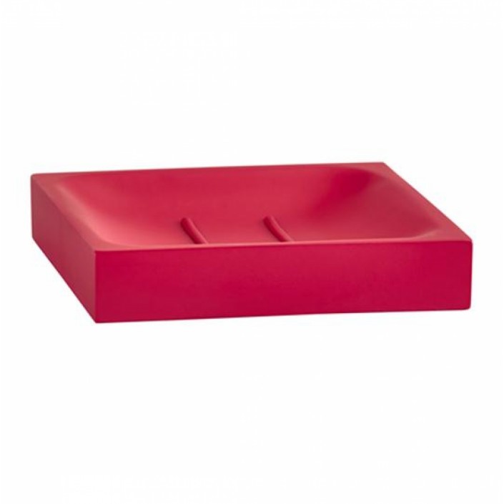Porte savon Confetti Square Bath framboise de la marque Zone