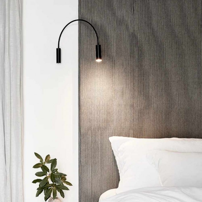 Applique murale Volta small - Estiluz - finition noir-noir