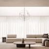 Suspension Axia glossy bronze au-dessus d'une table basse et d'un canapé en intérieur - Lodes - Valentedesign.com