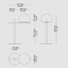 Dimensions lampe de table Circ 3728 - Estiluz