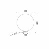 Dimensions lampe de table Moon T - Davide Groppi