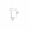 Dimensions lampe de table 1953 - O Luce - finition noir /satin gold