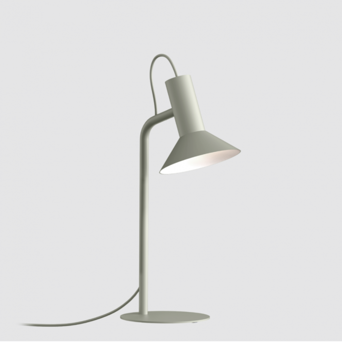 Lampe de table Roomor 3.1 - Wever&Ducré - finition gris ciment + blanc mat