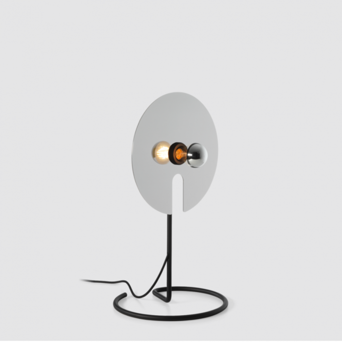 Lampe de table Mirro Table 1.0 - Wever&Ducré - finition noir mat alu brillant