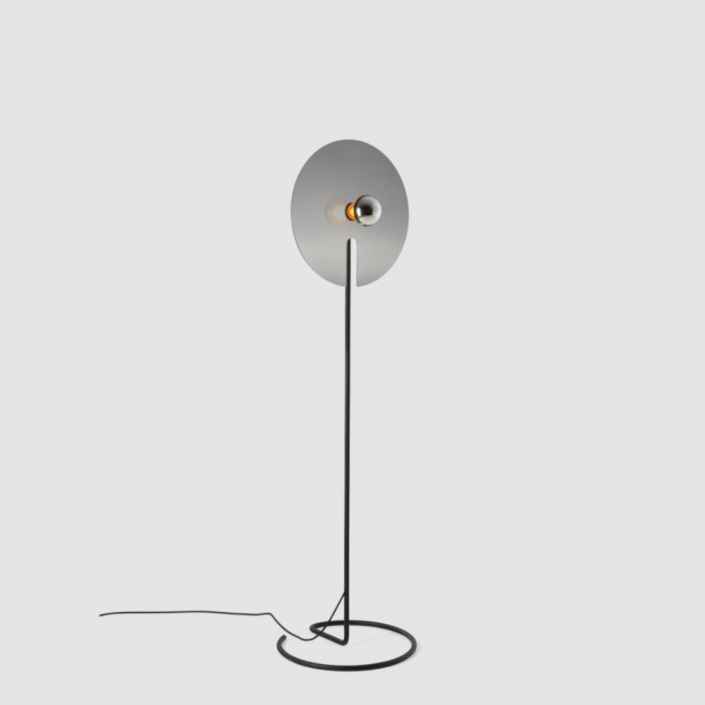 Lampadaire Mirro 2.0 - Wever&Ducré - finition noir mat alu brossé