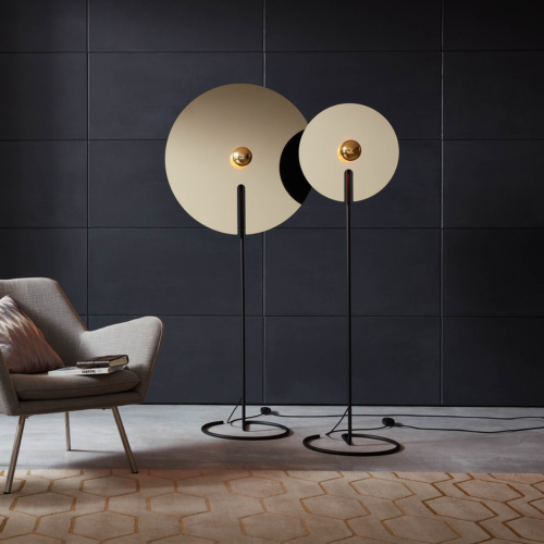 Lampadaire Mirro 2.0 - Wever&Ducré - finition noir mat or clair
