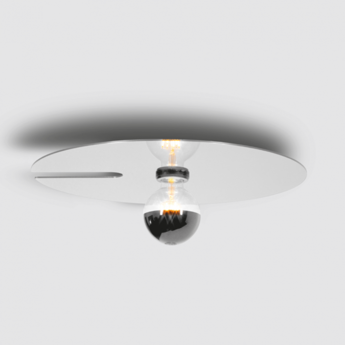 Applique / Plafonnier Mirro 2.0 - Wever&Ducré - finition noir mat alu brillant