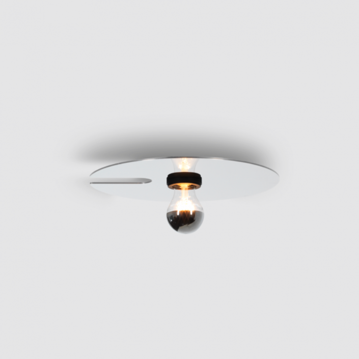 Applique / Plafonnier Mirro 1.0 - Wever&Ducré - finition noir mat alu brillant