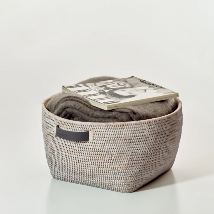 Panier à linge Basket Korb - Decor Walther - finition rotin clair