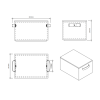 Dimensions panier Basket Box - Decor walther -