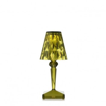 Lampe de table sans fil Battery transparent vert Kartell - Valente Design