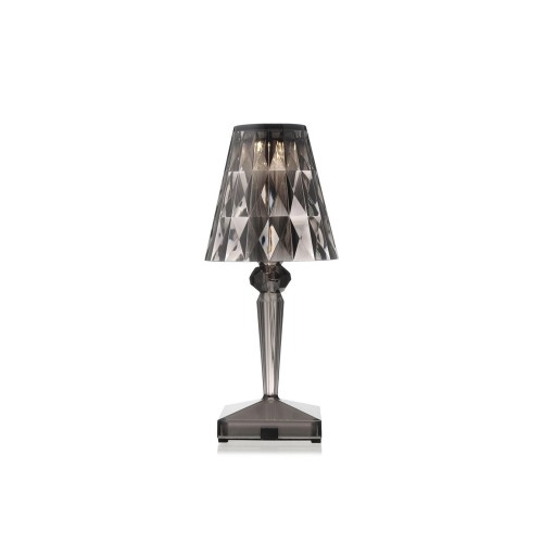Lampe de table sans fil Battery transparent fumé Kartell - Valente Design