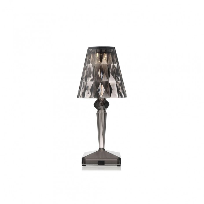 Lampe de table sans fil Battery transparent fumé Kartell - Valente Design