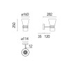 Dimensions Applique murale Nocturne W Cône - Flos