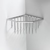 Panier de douche d'angle WA ECK1 nickel satiné Decor Walther Valente Design dans la douche
