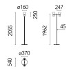 Dimensions lampadaire Nocturne F2 - Flos