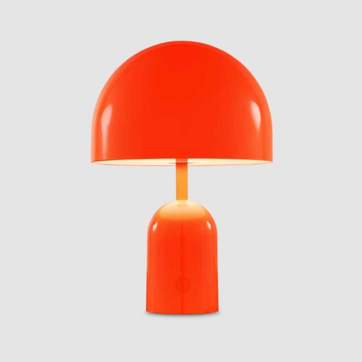 Lampe à poser Bell portable Light V2 - Tom Dixon - finition orange fluo