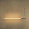 Suspension In Fine Pendant Horizontal 1600 finition argent DCW Éditions allumée