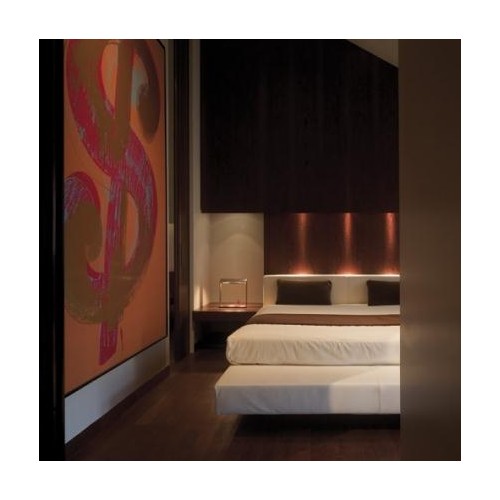 Lampe de table Maria inox brillant mise en scène Viabizzuno - Valente Design