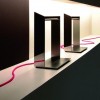 Lampe de table Maria inox brillant vue d'ensemble Viabizzuno - Valente Design
