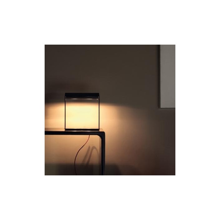 Lampe de table Maria noir brillant éclairée Viabizzuno - Valente Design