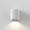 Applique d'extérieur Brixham Wall Single d'Astro Lighting finition béton blanc allumée de face