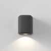 Applique d'extérieur Brixham Wall Single d'Astro Lighting finition béton charbon allumée de face