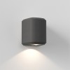 Applique d'extérieur Brixham Wall Single d'Astro Lighting finition béton charbon allumée de trois quarts