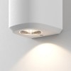 Applique d'extérieur Brixham Wall Twin d'Astro Lighting finition béton blanc allumée gros plan