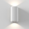 Applique d'extérieur Brixham Wall Twin d'Astro Lighting finition béton blanc allumée de face