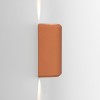 Applique d'extérieur Brixham Wall Twin d'Astro Lighting finition béton terracotta allumée de côté