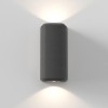 Applique d'extérieur Brixham Wall Twin d'Astro Lighting finition béton charbon allumée de face