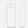 Borne accessoire Mori Bollard 400 pour applique Mori 140 d'Astro Lighting - dimensions